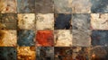 Abstract grunge tile wall art Royalty Free Stock Photo