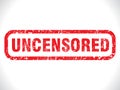 Abstract grunge uncensored tag Royalty Free Stock Photo
