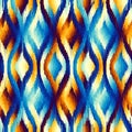 Abstract grunge vintage pattern. Ikat style. Seamless vector image. Royalty Free Stock Photo