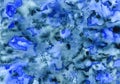 Abstract grunge watercolor background in blue tones.