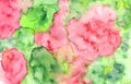 Abstract grunge watercolor background in red and green tones Royalty Free Stock Photo