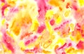 Abstract grunge watercolor background in red yellow colors Royalty Free Stock Photo