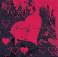 Abstract grungy background heart illustration Royalty Free Stock Photo