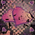 Abstract grungy background heart illustration Royalty Free Stock Photo