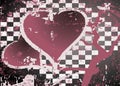 Abstract grungy background heart illustration Royalty Free Stock Photo