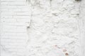 Abstract grungy empty background.Photo of white blank bricks wall texture. Blank painted surface.Horizontal. Royalty Free Stock Photo