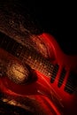 Abstract guitar music theme