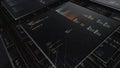 Abstract hacker screen with cracking password and data decryption, seamless loop. Animation. Automatic malware Royalty Free Stock Photo