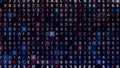 Abstract hacking background, programming code strings changing on screen, seamless loop. Animation. Hacking a password Royalty Free Stock Photo
