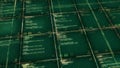 Abstract hacking program looking for data and stealing important files, seamless loop. Animation. Concept of malicious Royalty Free Stock Photo