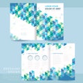 Abstract half-fold template design