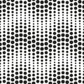 Vector seamless pattern with dots wavy lines