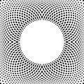 Abstract Halftone 3D Radial Geometric Pattern