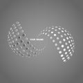 Abstract halftone 3D sphere Royalty Free Stock Photo