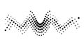 Abstract Halftone Dots Wavy Pattern Digital Noise, vector design Generative AI Royalty Free Stock Photo