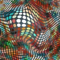 Abstract halftone dotted background of multicolored spots