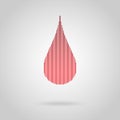 abstract halftone drop of red lines. Vector illustration EPS 10 Royalty Free Stock Photo