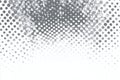 Abstract Halftone Grunge Gradient Background with Grey Dots Fading to White Royalty Free Stock Photo