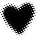 Abstract Halftone Heart Vector Icon