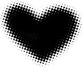 Abstract Halftone Heart Vector Icon