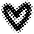 Abstract Halftone Heart Vector Icon