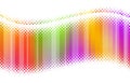 Abstract halftone multicolor waves