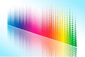 Abstract Halftone rainbow wave