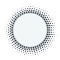 Abstract Halftone Round Frame