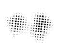 Abstract halftone style gradient spot illustration. black vector on a white background Royalty Free Stock Photo