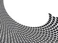 Abstract halftone wave