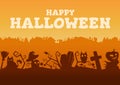 Abstract halloween background, vector illustration