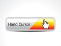 Abstract hand cursor web button Royalty Free Stock Photo