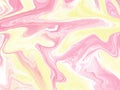 Abstract hand drawing background pink and yellow color. Acrilic colorful texture