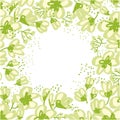 Abstract hand drawn apple blossom vector illustration. Royalty Free Stock Photo