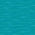 Abstract hand drawn dense brushstroke style sea waves or lines in hues of teal. Seamless geometric vector pattern on Royalty Free Stock Photo