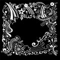 Abstract hand drawn Doodle Design Elements black and white backg Royalty Free Stock Photo