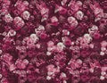 Abstract hand drawn flowers floral seamless repeat print pattern background. Beautiful blossom and buds Royalty Free Stock Photo