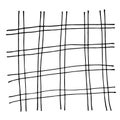 Abstract hand drawn monochrome doodle vector checkered pattern Royalty Free Stock Photo