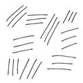 Abstract hand drawn monochrome doodle vector pattern of straight lines