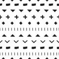 Abstract hand drawn pattern with geometric elements. Royalty Free Stock Photo