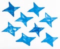 Simple ornament from four-pointed shaped stars