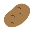 Abstract hand drawn potato flat icon