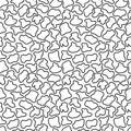 Abstract hand drawn seamless pattern with clouds shape elements. Black and white texture. Royalty Free Stock Photo