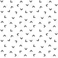 Abstract hand drawn seamless pattern with random angles shape elements. Royalty Free Stock Photo