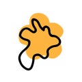 Abstract hand drawn shape. Doodle form. Vector illustration.