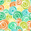 Abstract hand drawn spiral vector seamless pattern Royalty Free Stock Photo