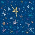 Abstract Hand Drawn Star Constellation Royalty Free Stock Photo