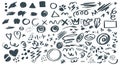 Abstract hand drawn vector symbols set Royalty Free Stock Photo