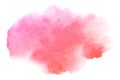 Abstract hand drawn watercolor pink brush stroke