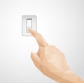 Abstract Hand Pressing Switch Royalty Free Stock Photo